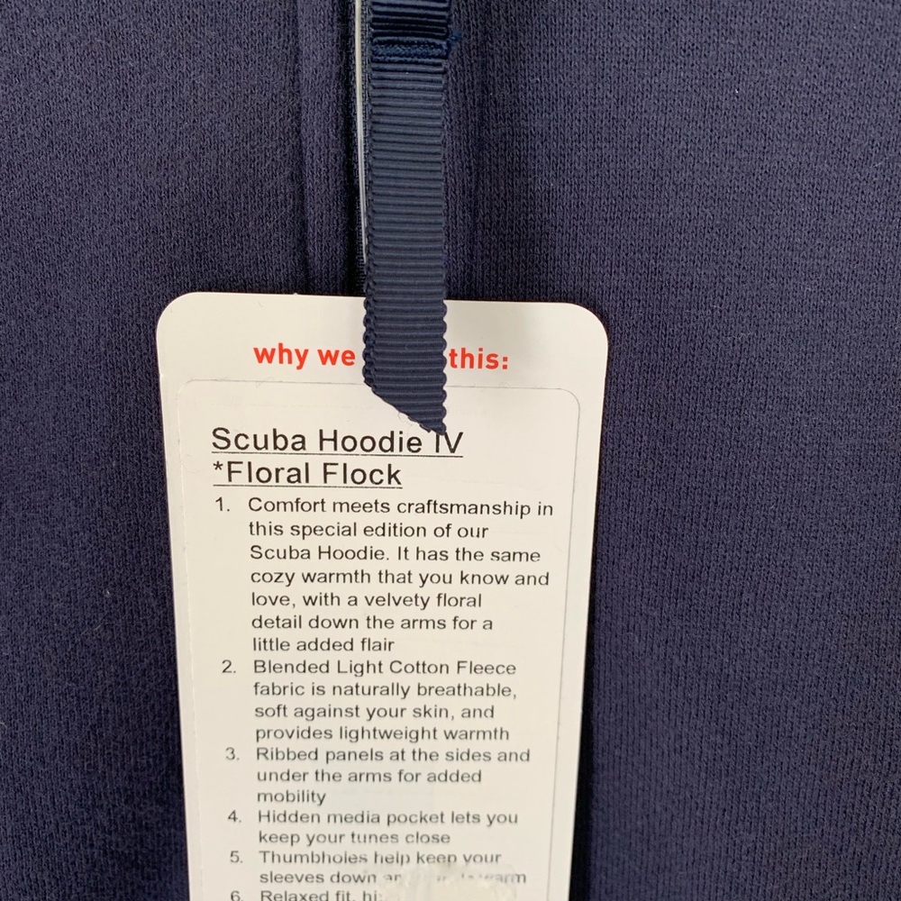 ➕ NWT lululemon scuba hoodie IV floral flock MDNI - Picture 3 of 6